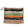 Springmoonatelier Women's Color Pop Raffia Clutch Bag Handmade, Zippered  Vibrant