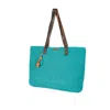 Springmoonatelier Women's Handcrafted Raffia Bag On Blue Clouds In Blue