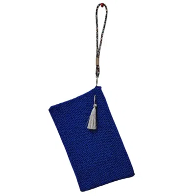 Springmoonatelier Women's Handmade Blue  Clutch Bag – Elegant And Chic