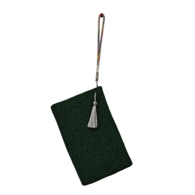 Springmoonatelier Women's Handmade Green   Clutch Bag – Elegant And Chic