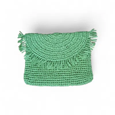 Springmoonatelier Women's Handmade Raffia Mini Bag – Green