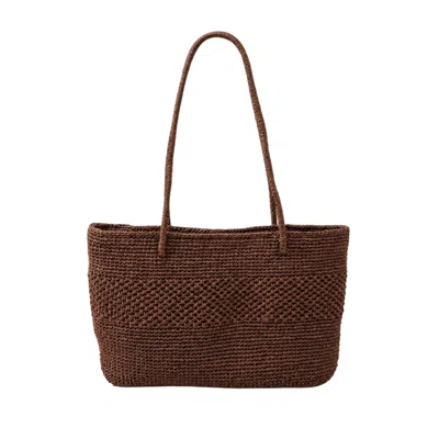 Springmoonatelier Women's Luxury Handmade Natural Woven Bag Brown – Large Boho Beach And Everyday Shopping Bag
