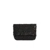 Springmoonatelier Women's Mini Black Paper String Crocket Handbag In Black