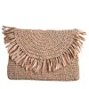 Springmoonatelier Women's Neutrals Cream Raffia Handcrafted Clutch Bag