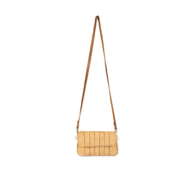 Springmoonatelier Women's Neutrals Cream Rafia Small Strappy Bag In White