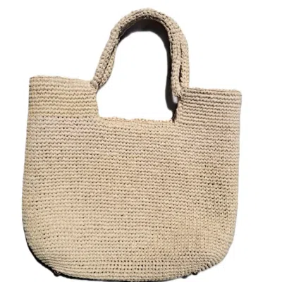 Springmoonatelier Women's Neutrals Only You Raffia Beige Bag In Sand
