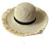 Springmoonatelier Women's Neutrals Sunny Days Raffia  Striped Hats-black Circle In Black