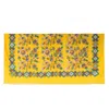 Springmoonatelier Women's Orange Yellow Floral Scarf In Orange
