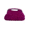 Springmoonatelier Women's Pink Handmade Fuchsia Magenta Velvet Crochet Designer Bag – A Unique And Statement-made Piec In Pink