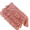 Springmoonatelier Women's Pink / Purple Luxury Star Powder  Sequin And Tassel Handmade Raffia Clutch Bag In Multi
