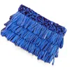 Springmoonatelier Women's Pink / Purple Luxury Star Purple – Sequin And Tassel Handmade Raffia Handbag