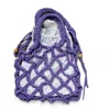 Springmoonatelier Women's Pink / Purple Young Style Purple Hand Woven Bag