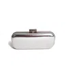 Springmoonatelier Women's Silver Metallic Clutch Bag – Small Size, Big Elegance