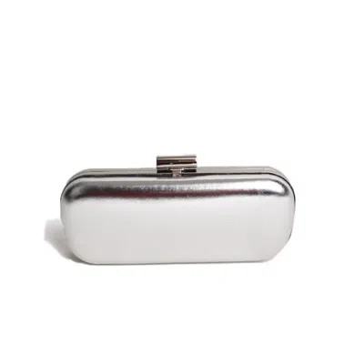 Springmoonatelier Women's Silver Metallic Clutch Bag – Small Size, Big Elegance