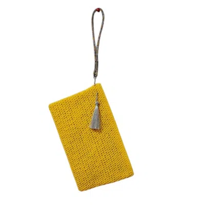 Springmoonatelier Women's Yellow / Orange Handmade Yellow  Clutch Bag – Elegant And Chic