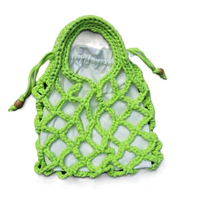 Springmoonatelier Women's Young Style Green Hand Woven Bag