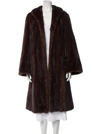 Pre-owned Spritzer Bros. Mink Fur Coat In Brown