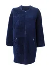 Sprung Frères Reversible Coat In Blue