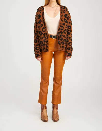 Sprwmn 5 Pocket Ankle Flare Pants In Cedar In Orange