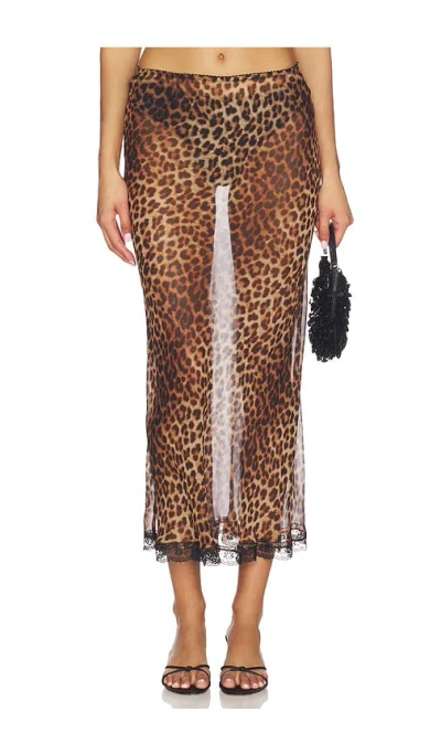 Sprwmn Amelie Midi Skirt In Multi