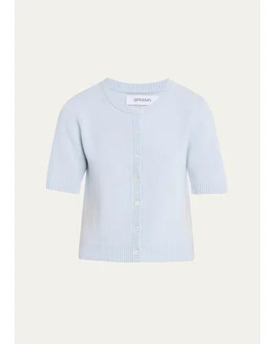 Sprwmn Anita Cashmere Cardigan In Baby Blue