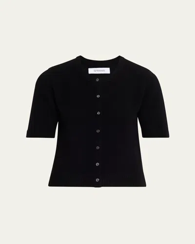 Sprwmn Anita Cashmere Cardigan In Black