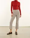 Sprwmn Crop Flare Corduroy Pant In Grey In Beige