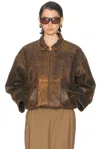 Sprwmn Aviator Jacket In Brown