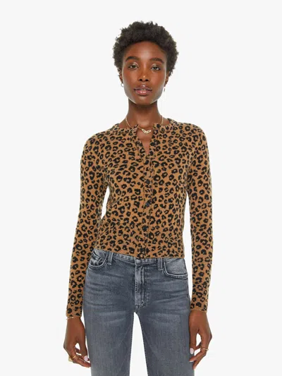 Sprwmn Baby Cardigan Sweater In Leopard
