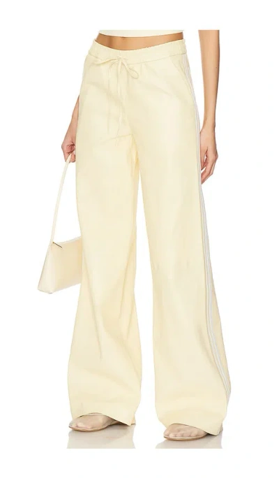 Sprwmn Baggy Athletic Stripe Sweatpants In Butter