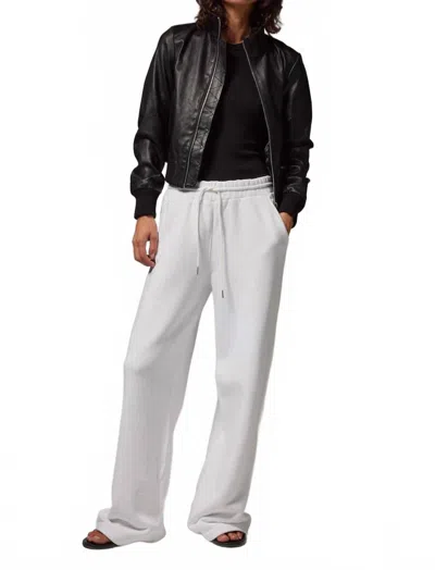 Sprwmn Baggy Cotton Sweatpants In White In Black