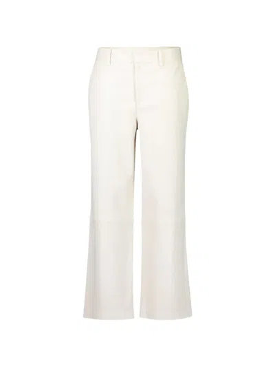 Sprwmn Baggy Cropped Trousers In Neutral