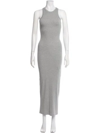 Pre-owned Sprwmn Bamboo Long Dress In Grey