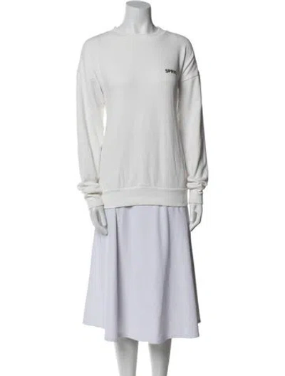 Pre-owned Sprwmn Bateau Neckline Long Sleeve Sweatshirt In Multi