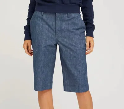 Sprwmn Bermuda Trouser Shorts In Indigo In Multi