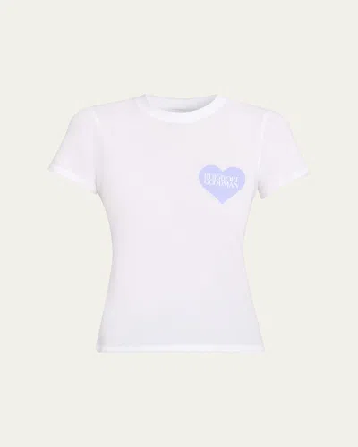 Sprwmn Bg Heart Logo Crewneck Tee In White