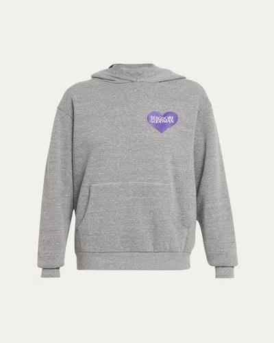Sprwmn Bg Heart Logo Hoodie In Gray