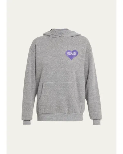 Sprwmn Bg Heart Logo Hoodie In Dark Heather