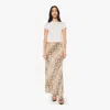 Sprwmn Bias Maxi Skirt Beige Snakeskin In Beige