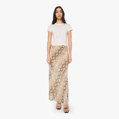 SPRWMN BIAS MAXI SKIRT SNAKESKIN