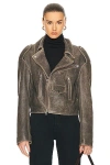Sprwmn Biker Jacket In Grey