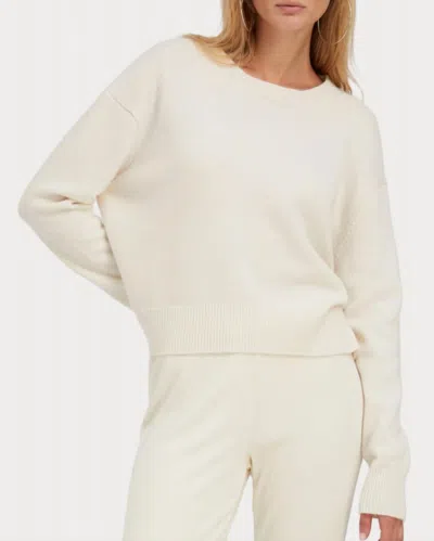 Sprwmn Boxy Cashmere Sweater In Chalk In White