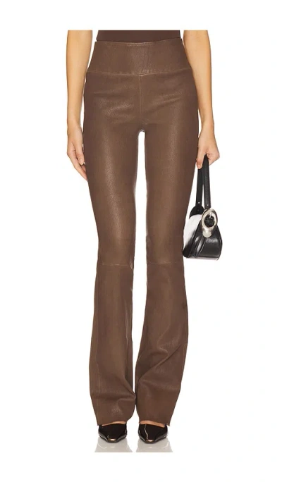 Sprwmn Micro Flare Pant In Brown