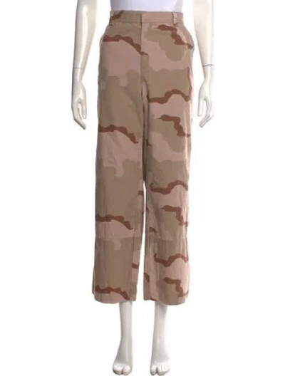 Pre-owned Sprwmn Camouflage Print Straight Leg Pants In Neutrals