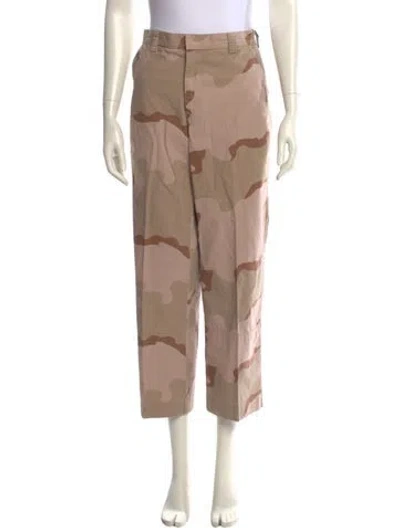 Pre-owned Sprwmn Camouflage Print Wide Leg Pants In Neutral