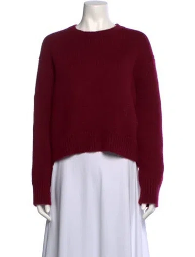 Pre-owned Sprwmn Cashmere Crew Neck Sweater In Burgundy