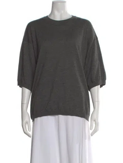 Pre-owned Sprwmn Cashmere Crew Neck Sweater In Gray