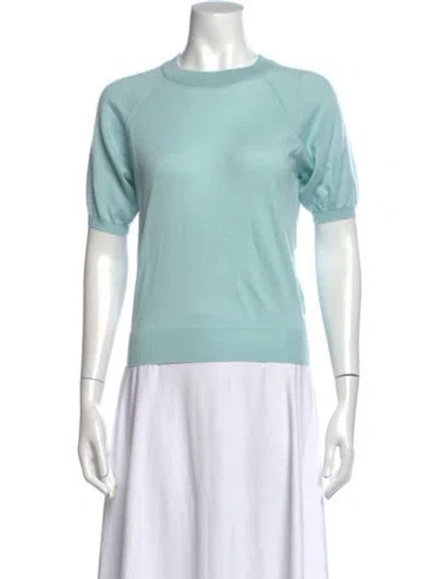 Pre-owned Sprwmn Cashmere Crew Neck Top In Blue
