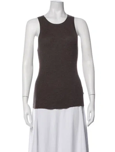 Pre-owned Sprwmn Cashmere Crew Neck Top In Brown