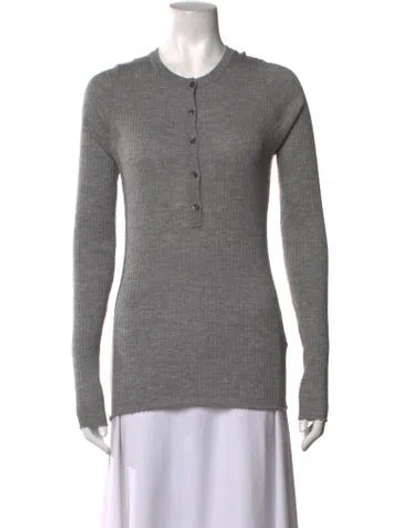 Pre-owned Sprwmn Cashmere Crew Neck Top W/ Tags In Grey